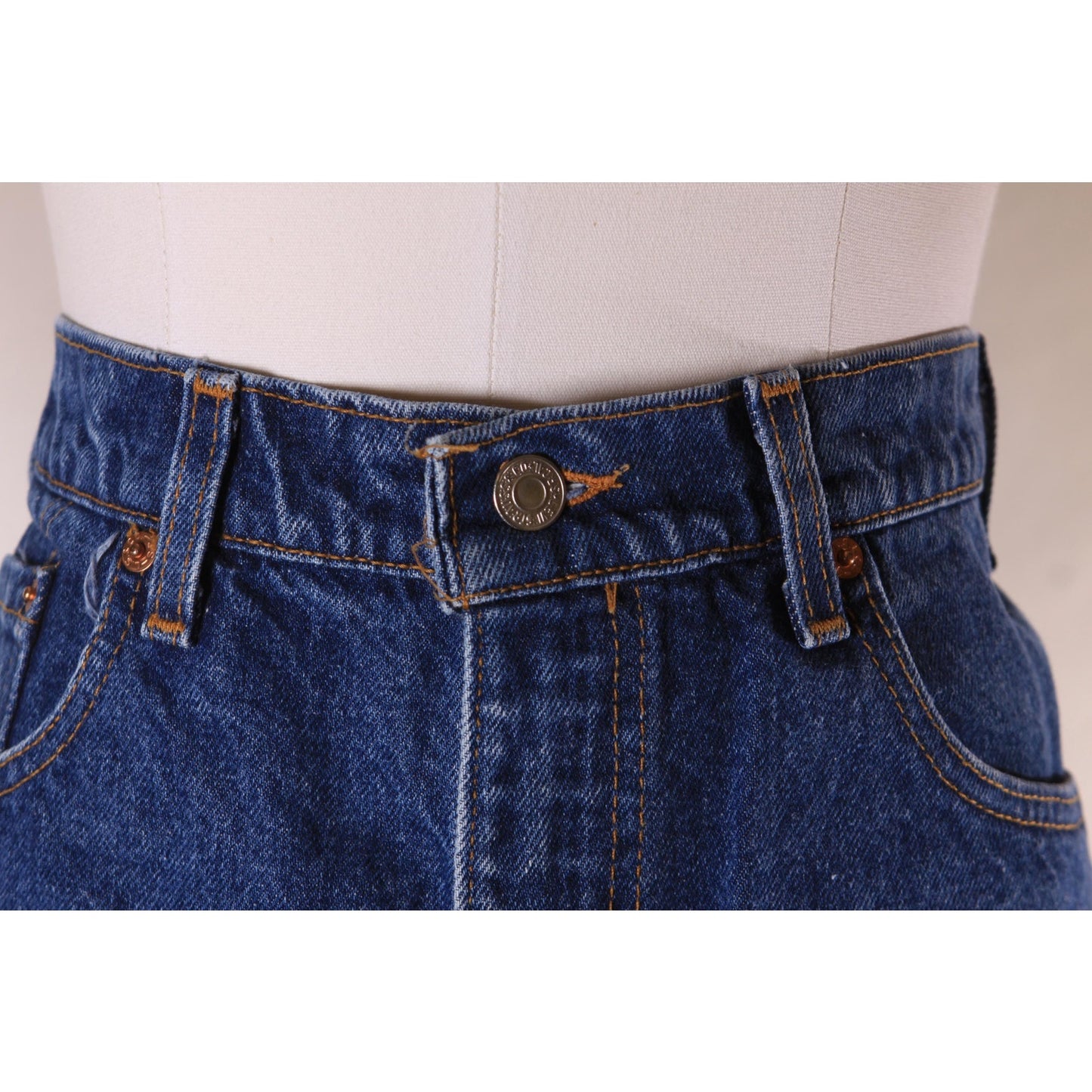 1990s Blue Denim Red Tab 517 Boot Cut Mens Jeans by Levi's- 38x32