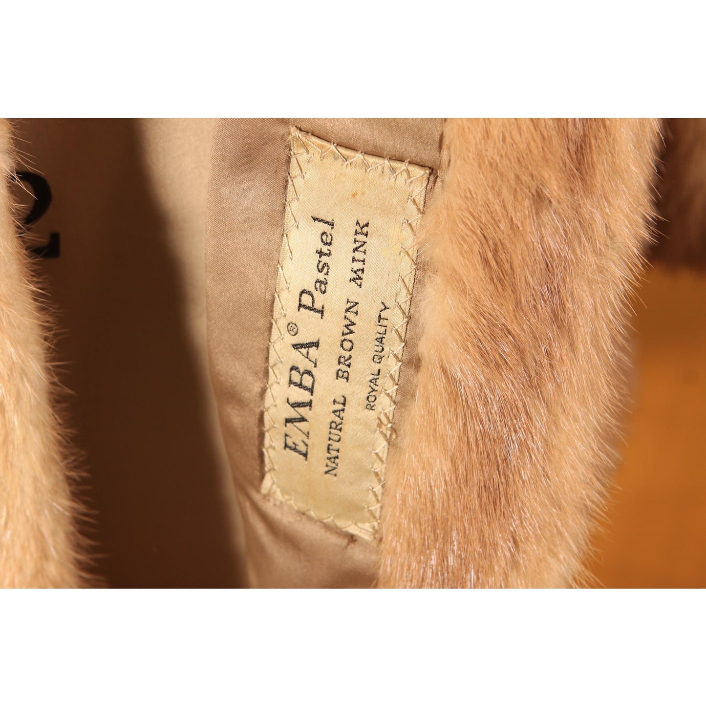 1950s Light Brown Long Sleeve Mink Fur Coat by McDaniel's -L-XL