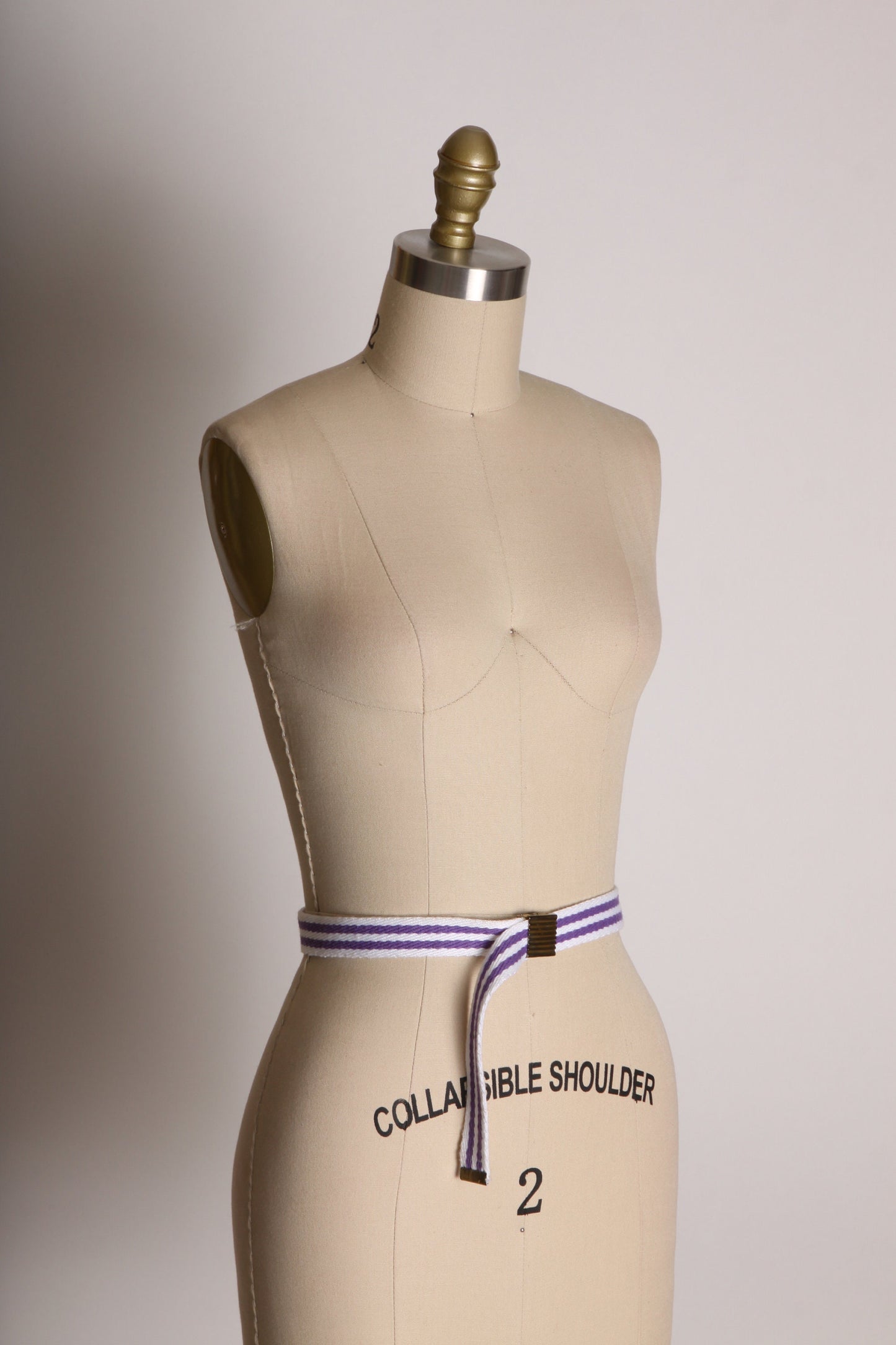 1970s Purple and White Woven Slider Belt