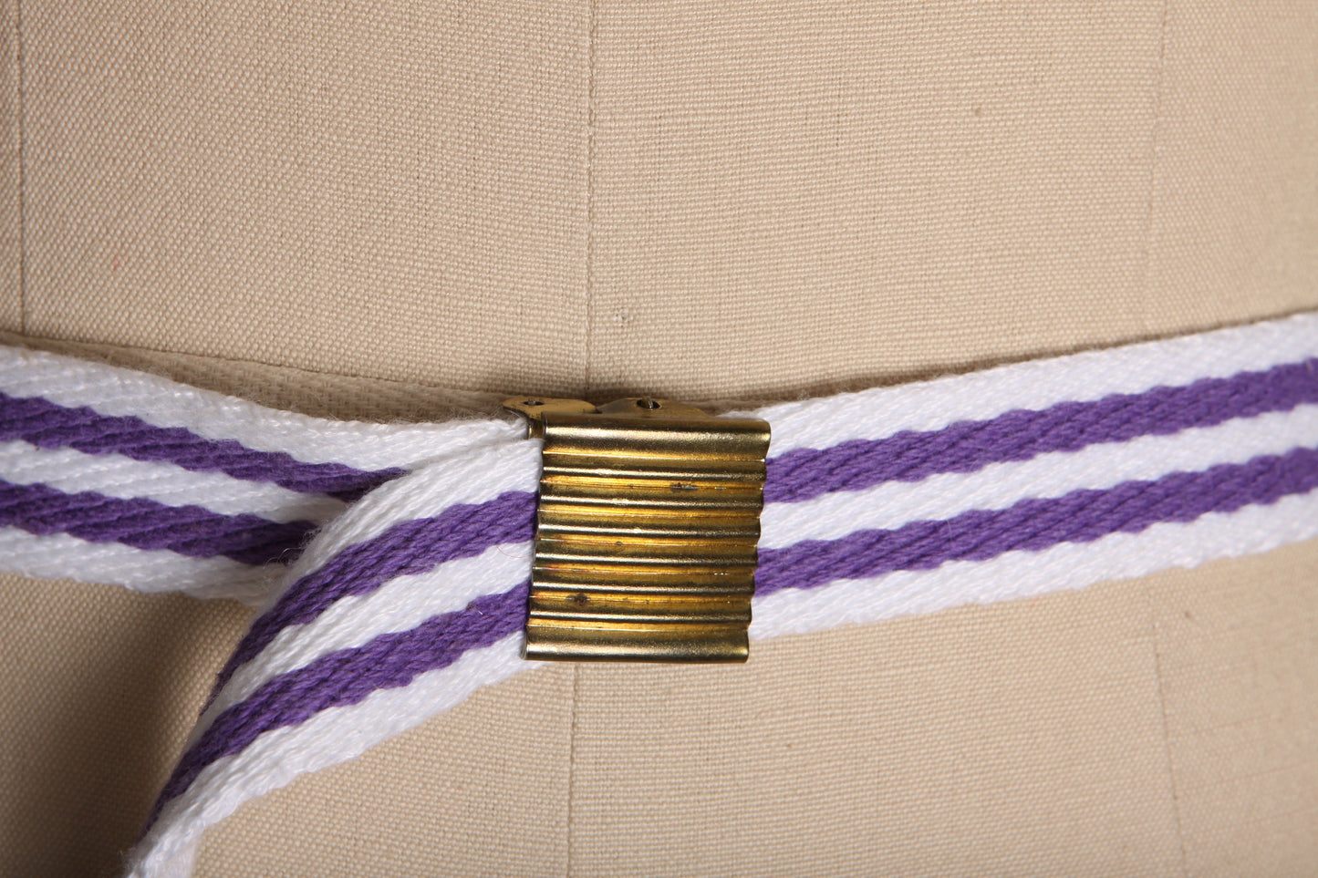 1970s Purple and White Woven Slider Belt