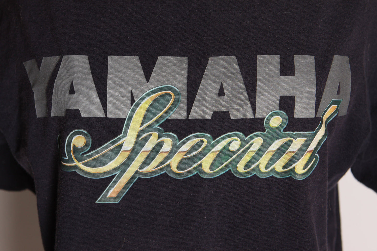 1970s 1980s Black Short Sleeve Yamaha Special T-Shirt by Yamaha -L