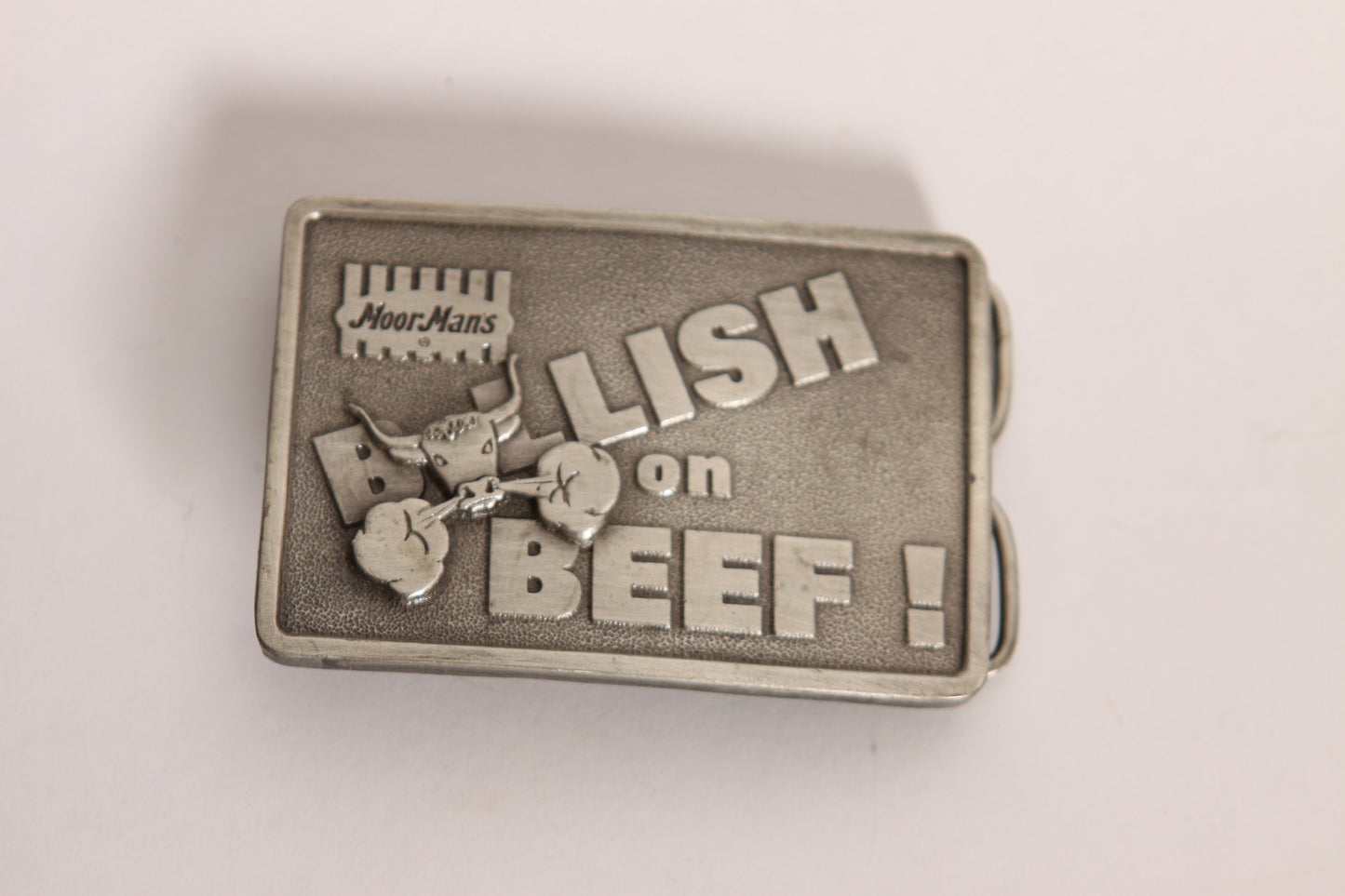 1980s Limited Edition Bullish on Beef Moormans Belt Buckle