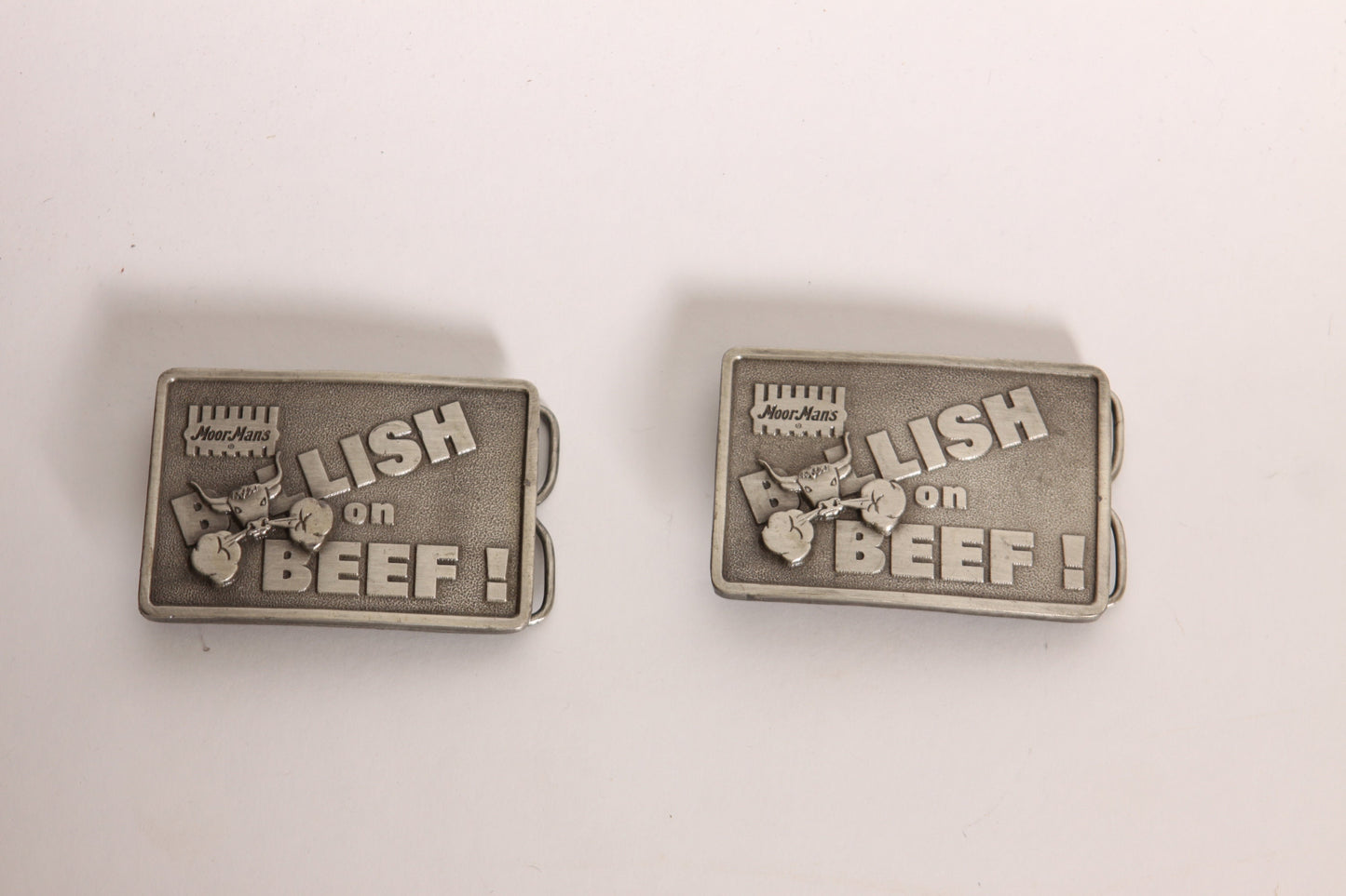 1980s Limited Edition Bullish on Beef Moormans Belt Buckle